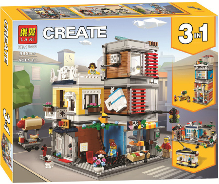 Конструктор Lari 11401 Зоомагазин и кафе в центре города