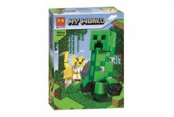 Конструктор Lari 11474 Большие фигурки Minecraft, Крипер и Оцелот