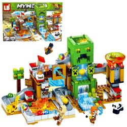 Конструктор LB 313 - Майнкрафт Шахта Крипера с подсветкой