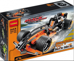 Конструктор Decool 3413 Гоночная машина "Черный чемпион"