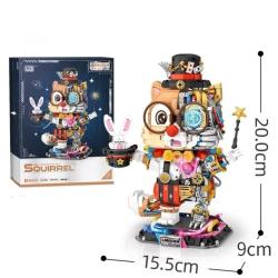 Конструктор LOZ 1956 - Белка-фокусник полумеханическая с подсветкой