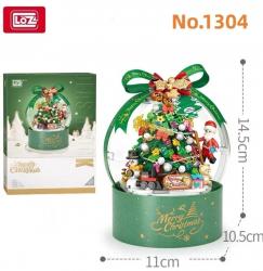 Конструктор Loz 1304 - Новогодний шар Елочка со светом