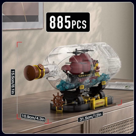 Конструктор Mould King 10085 - Корабль в бутылке Месть королевы Анны