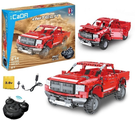Конструктор CaDa C51005W Красный Пикап на радиоуправлении
