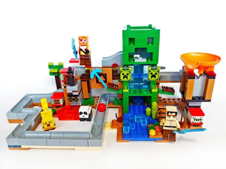 Конструктор LB 313 - Майнкрафт Шахта Крипера с подсветкой