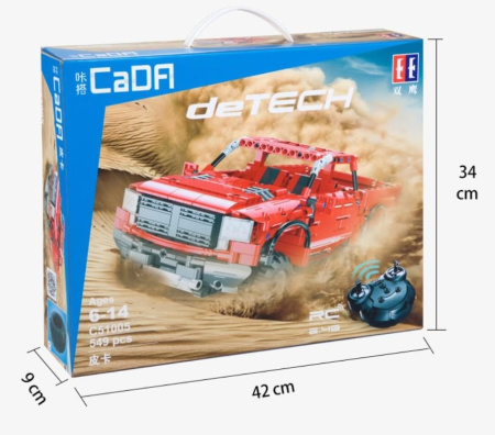 Конструктор CaDa C51005W Красный Пикап на радиоуправлении
