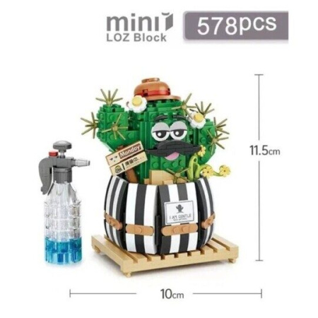 Конструктор Loz 1245 - Мистер Кактус в горшке