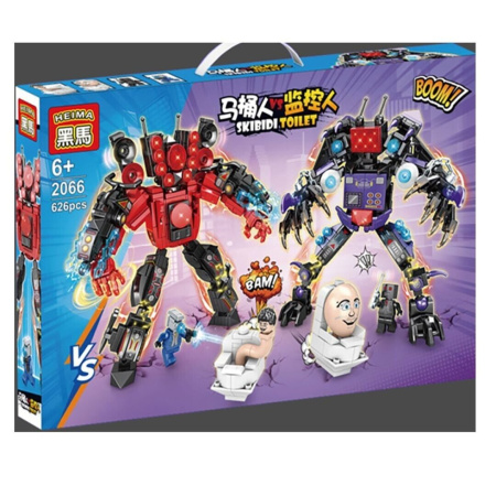 Конструктор 2066 - Спикер Мэн и Злой ТВ Мен Скибиди Skibidi
