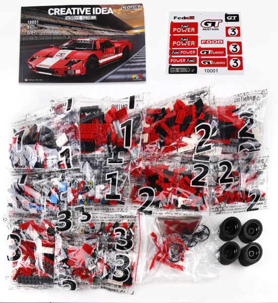 Конструктор Mould King 10001 Ford GT Красный Фантом