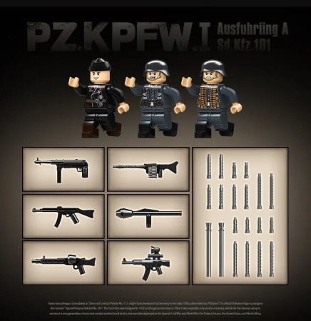 Конструктор Quan guan 100274 - немецкий танк Panzer 1 Type A