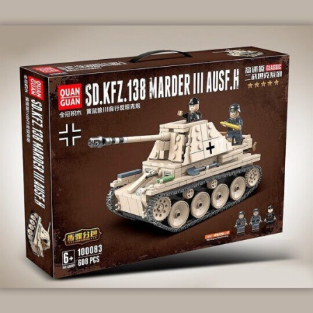 Конструктор Quanguan 100083 Немецкая противотанковая САУ Marder III 