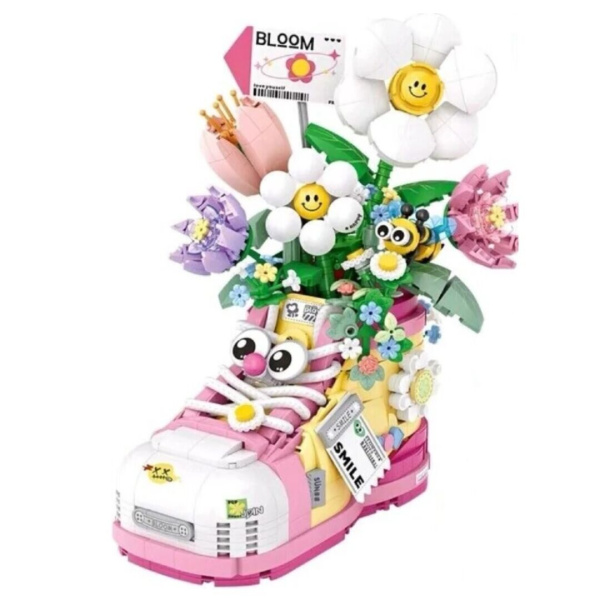 Конструктор Loz 1351 - Ботинок с цветами